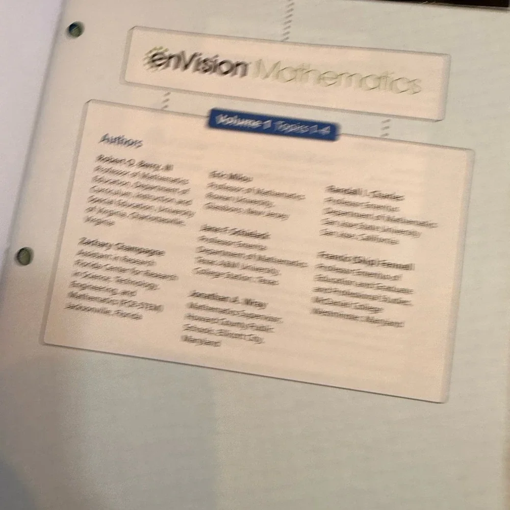 Envision Mathematics volume 1 and 2‎